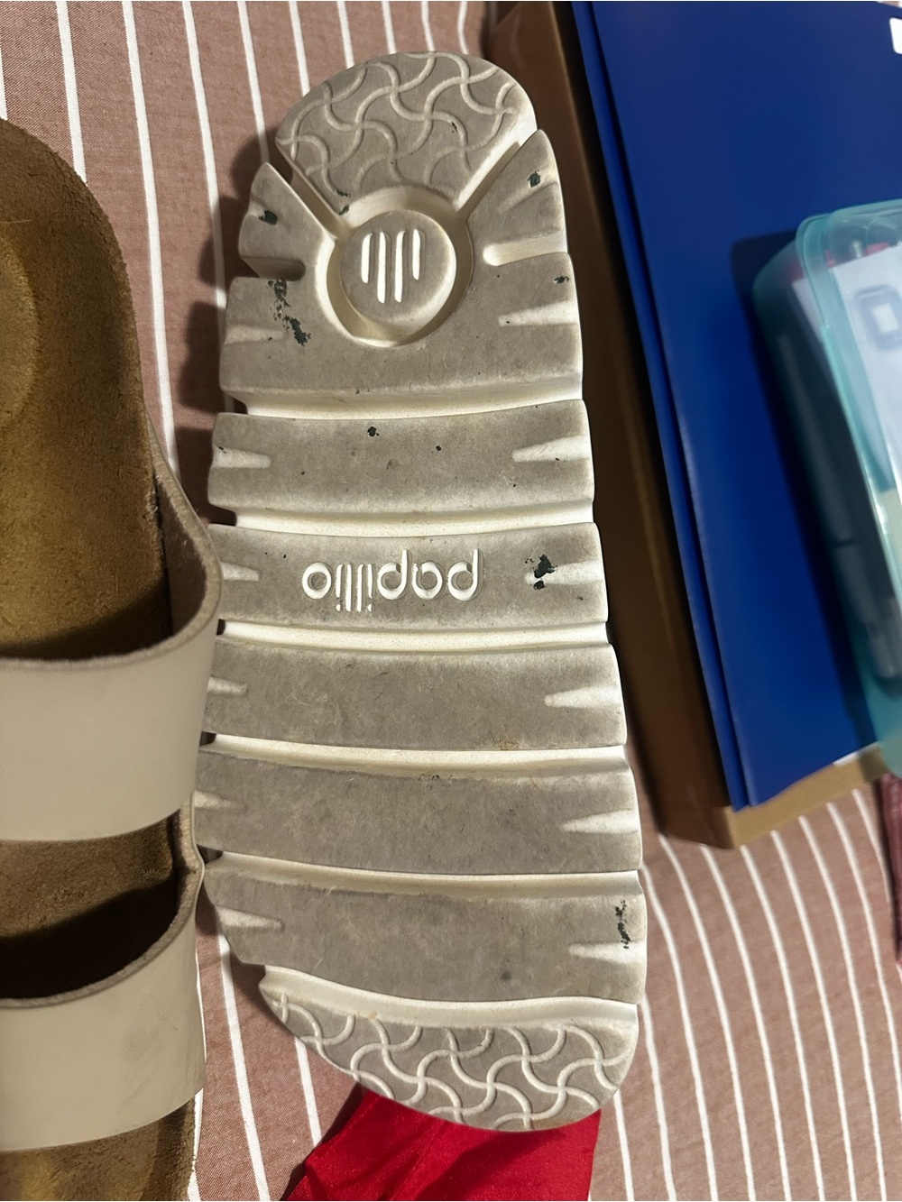 Womens Papillio by Birkenstock® Arizona Chunky Slide Sandal - Warm Sand - Picture 5 of 5